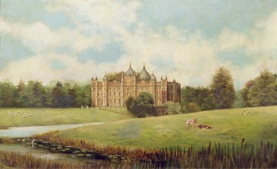 Tong Castle über die Wiesen (abgerissen) von English School